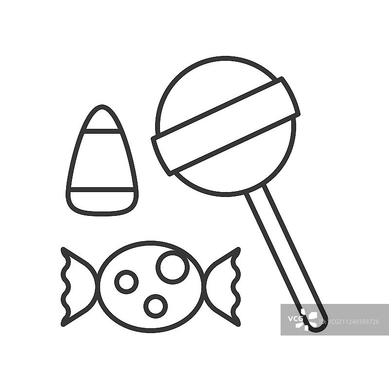 万圣节相关糖果棒棒糖图标图片素材