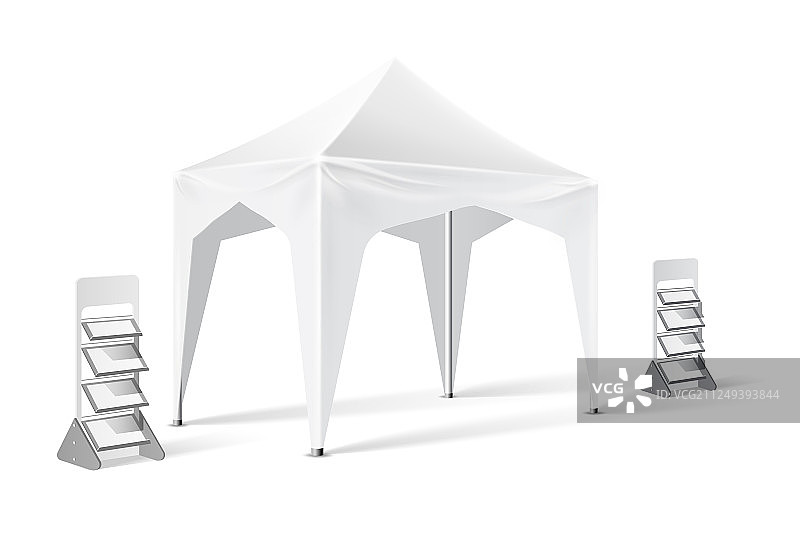 户外展览帐篷易拉宝模型图片素材