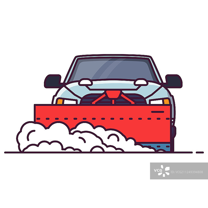 扫雪车正面图图片素材