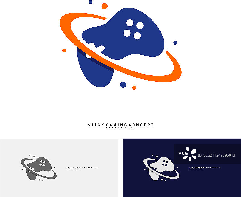 游戏操纵杆logo概念模板设计图片素材