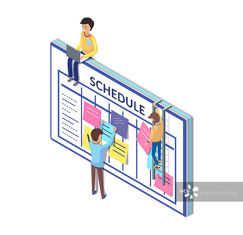 工作日程表及其更新图片素材