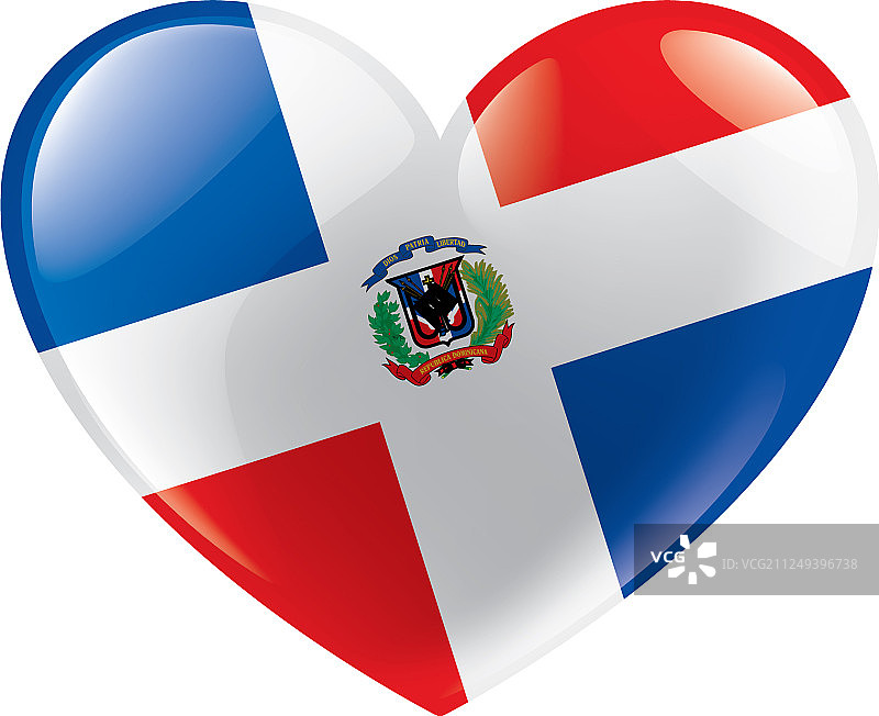 一面白色的多米尼加国旗图片素材