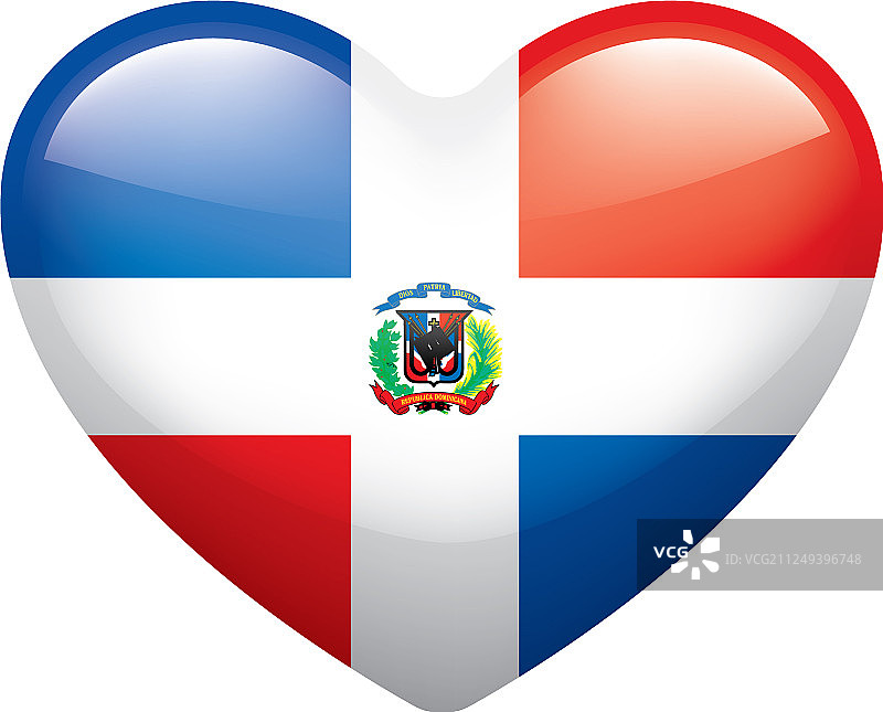 一面白色的多米尼加国旗图片素材