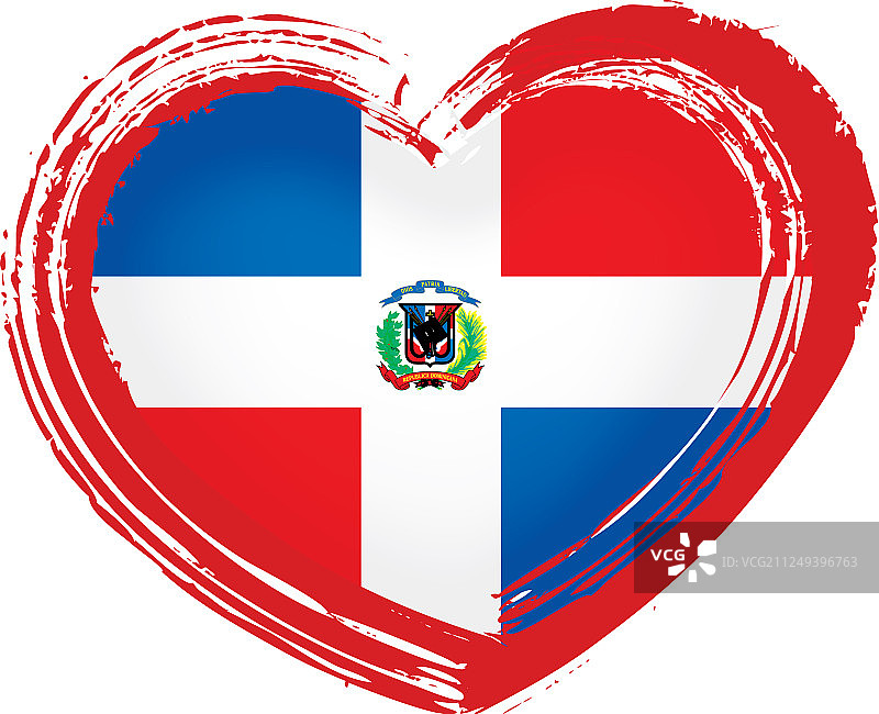 一面白色的多米尼加国旗图片素材