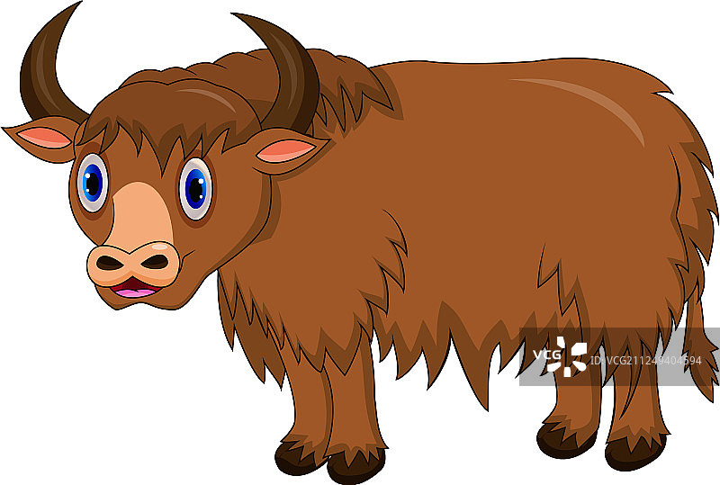 可爱的牦牛卡通图片素材