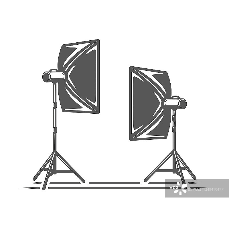 白色背景上的摄影工作室元素图片素材