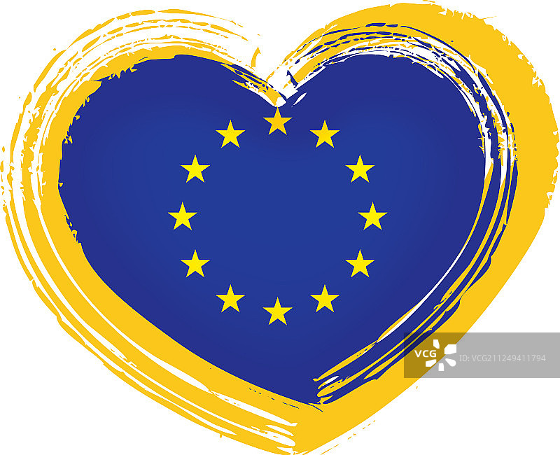 欧盟旗帜上图片素材