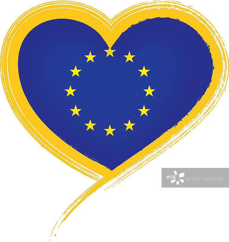 欧盟旗帜上图片素材