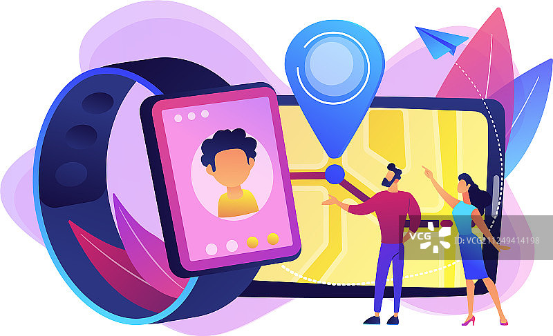 儿童GPS追踪器概念图片素材