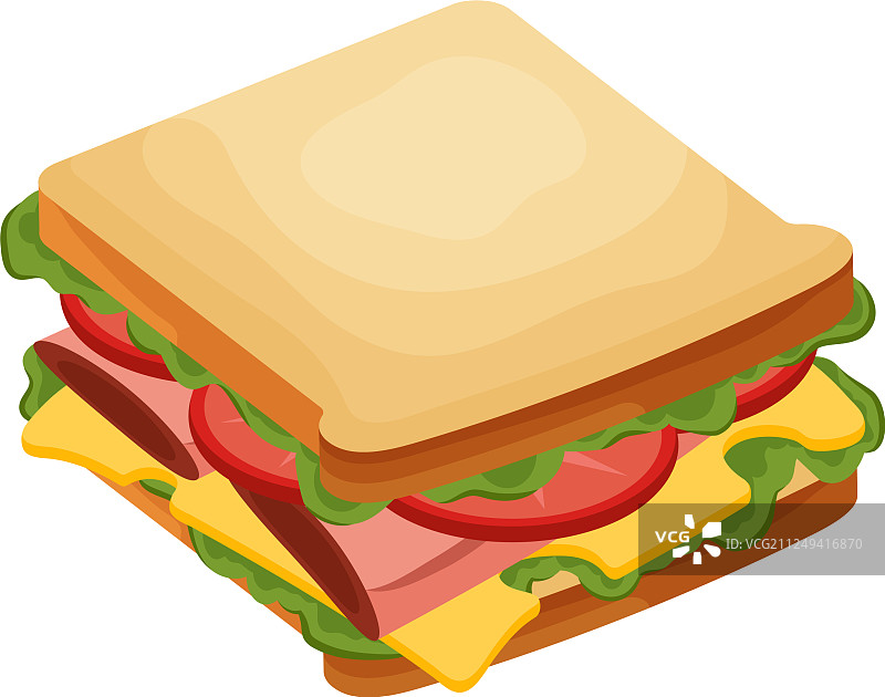 美味蔬菜奶酪三明治图片素材