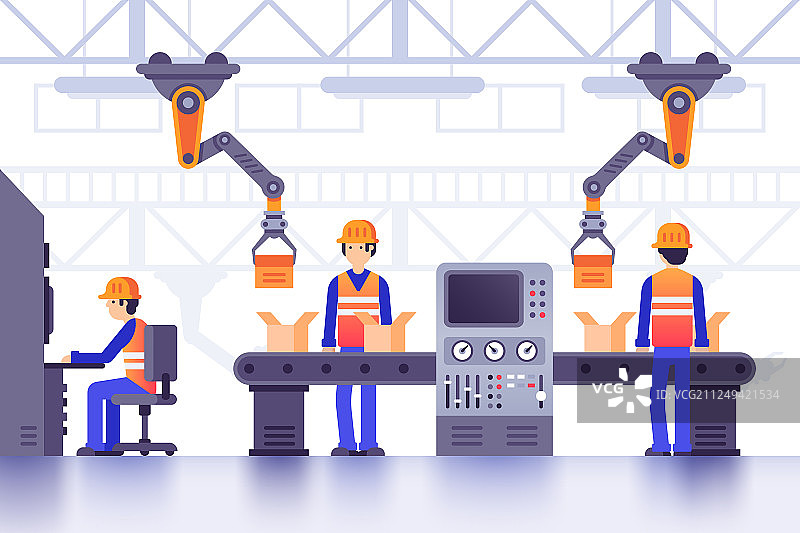 智能制造工厂传送带现代图片素材