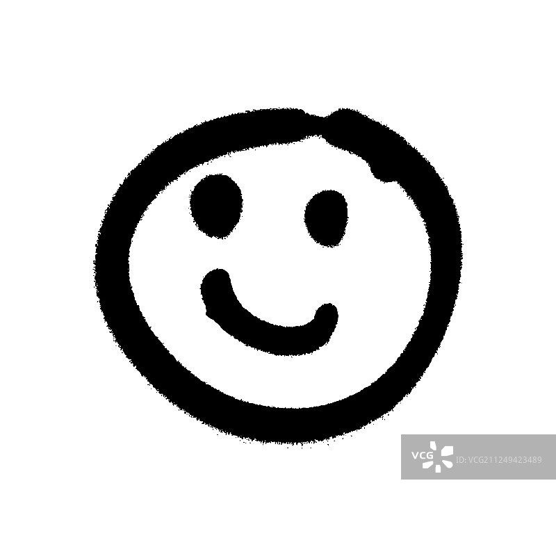 黑白涂鸦纹理表情符号图片素材