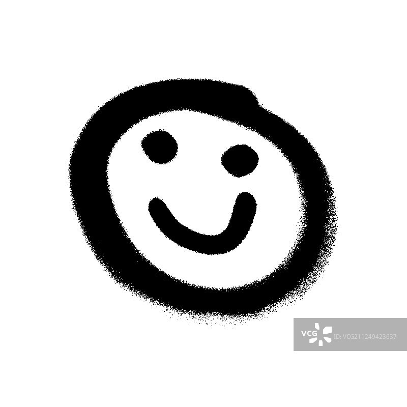 黑白涂鸦纹理表情符号图片素材