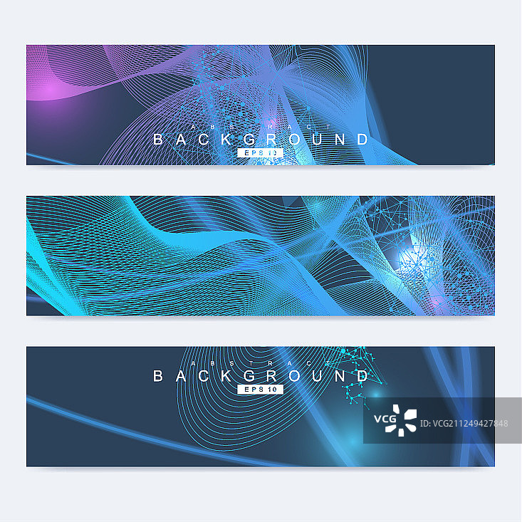 科学的一套现代旗帜DNA图片素材