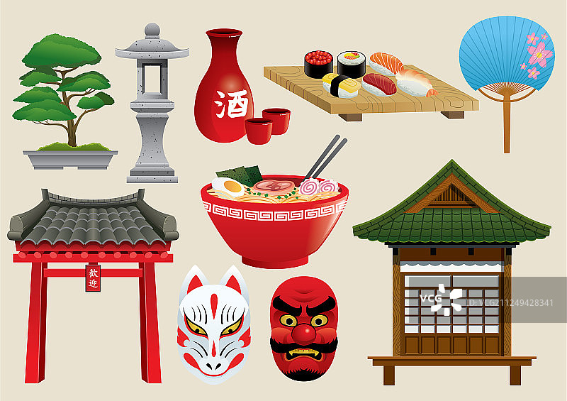 日本传统物品合集图片素材