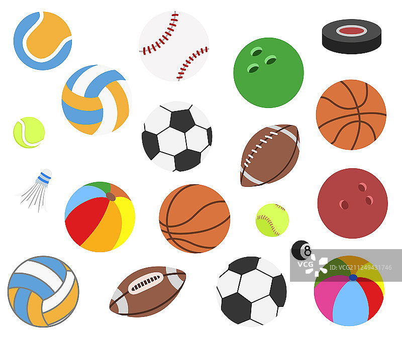 一套逼真的足球运动球图片素材