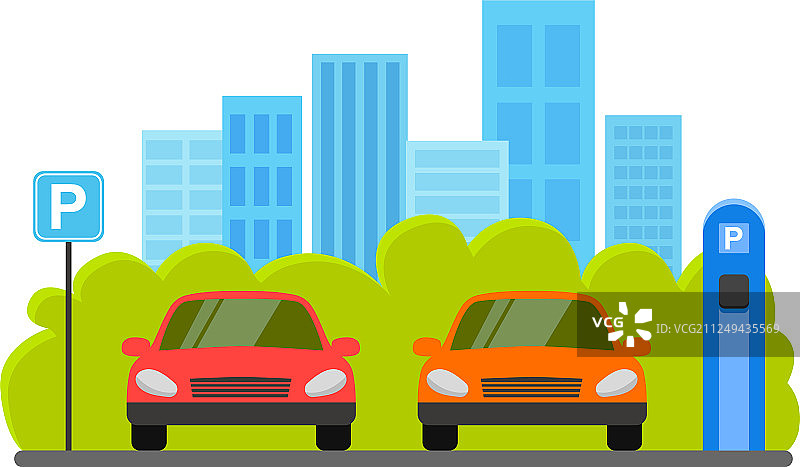 白色背景的停车场图片素材