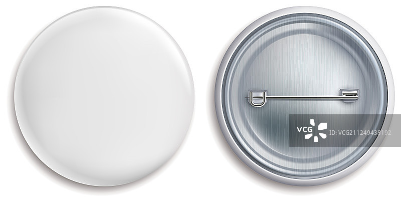 白色圆形徽章按钮广告图片素材