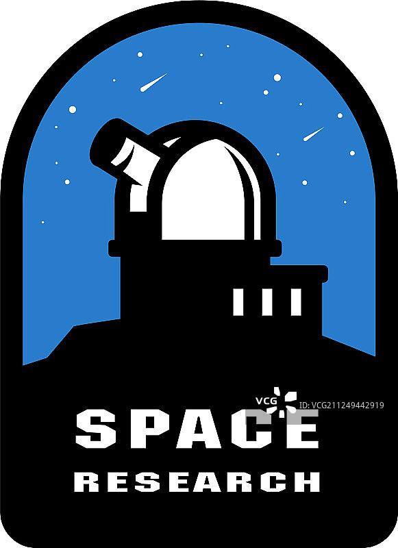 太空研究徽章和Logo图片素材