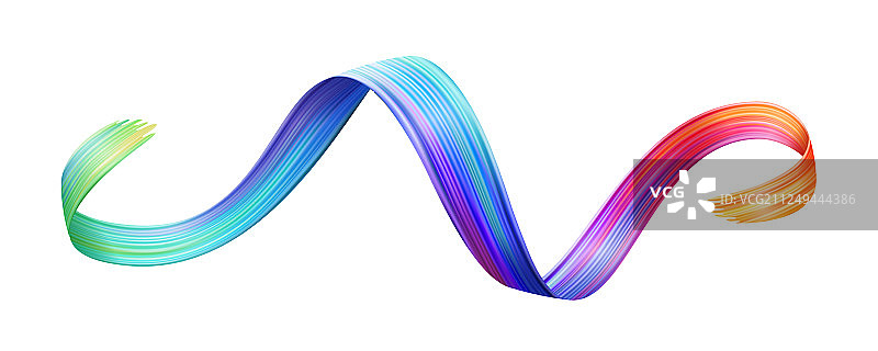 抽象的波浪笔触或彩色涂抹图片素材