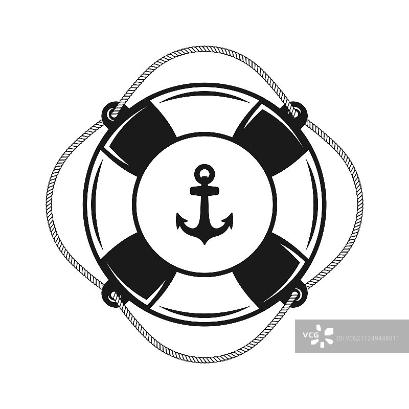 白色背景上的救生圈图片素材