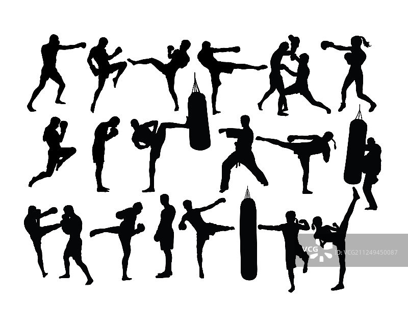 拳击训练营活动剪影图片素材