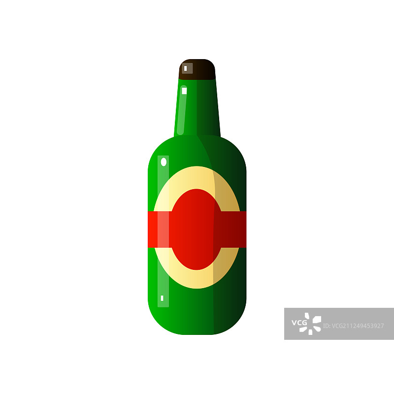 精美玻璃瓶装酒精饮料图片素材