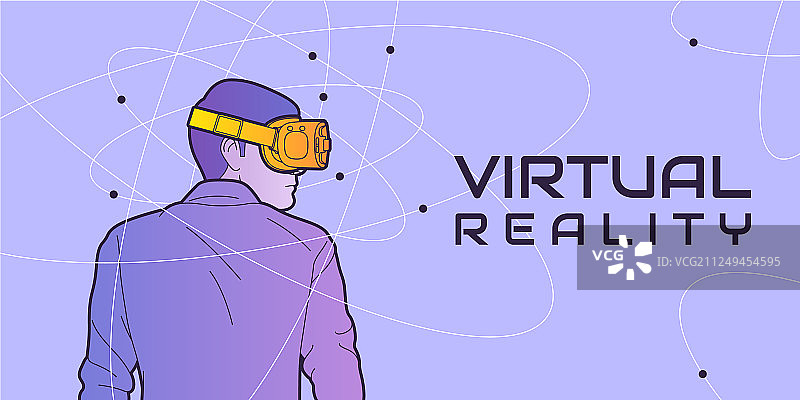 色彩鲜艳的现代虚拟现实图片素材