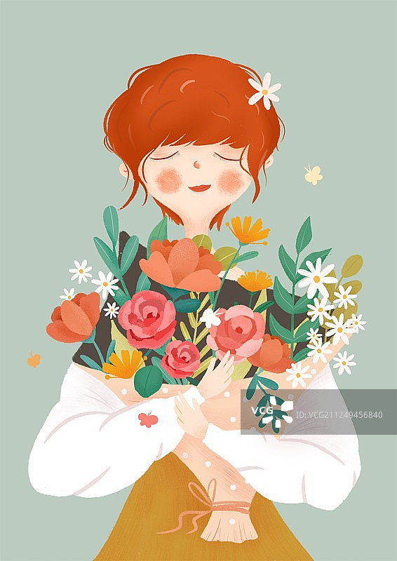 女孩画像图片素材