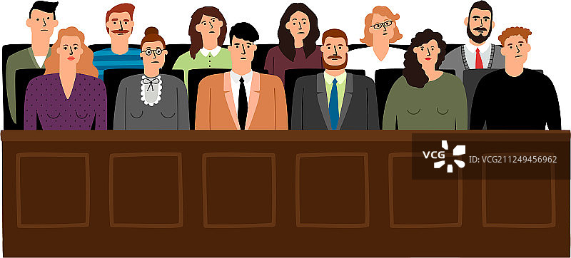 法庭审判中的陪审团图片素材