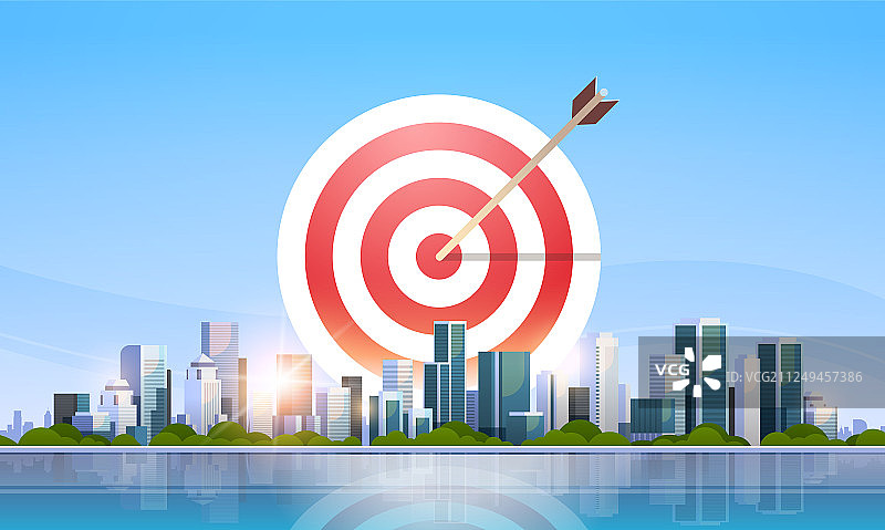 靶心箭头商业战略概念图片素材