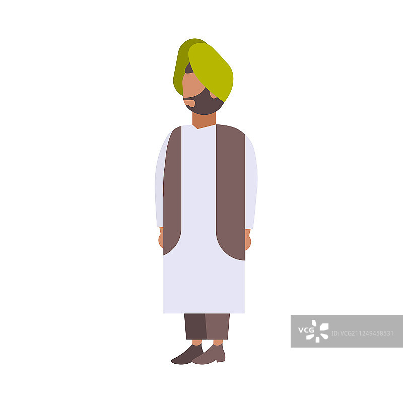 穿着阿拉伯传统服装的印度男人图片素材