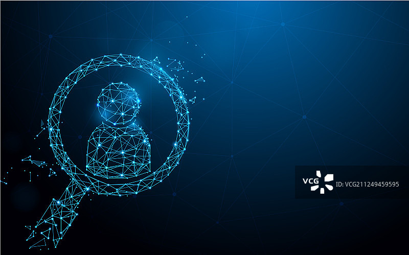 放大镜人物图标图片素材