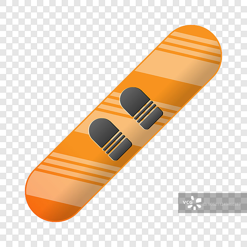 现代滑雪板图标卡通风格图片素材