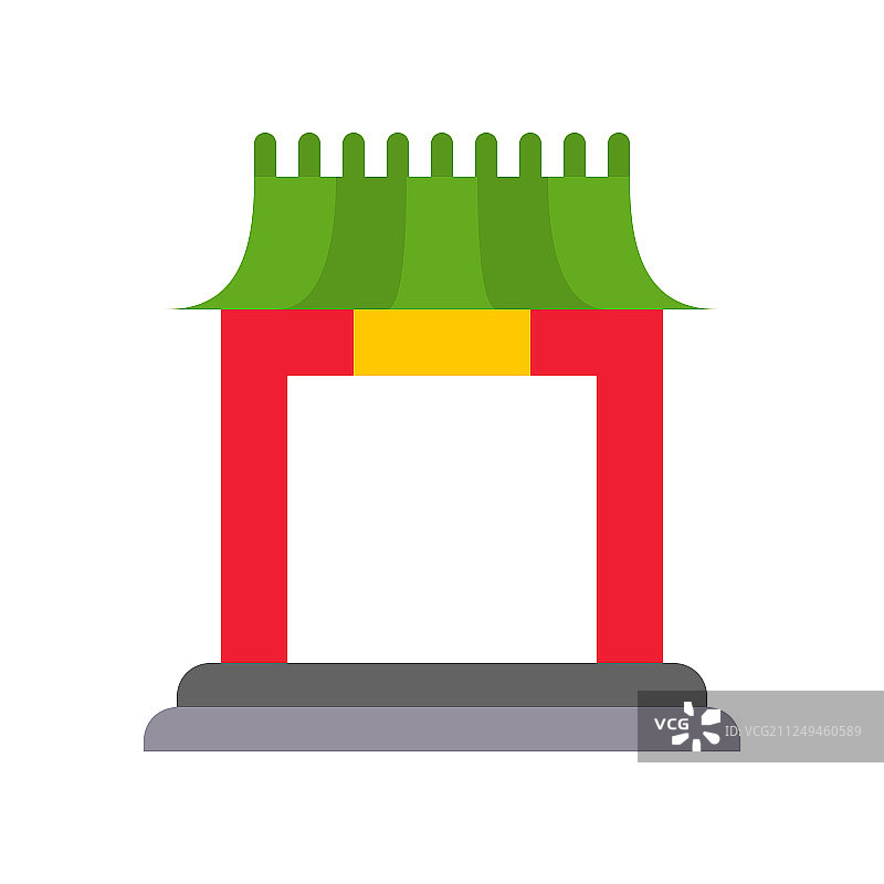 中国风建筑拱门新年素材图片素材