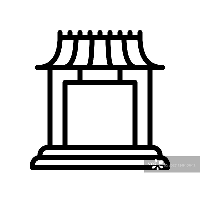 中国风建筑拱门新年素材图片素材