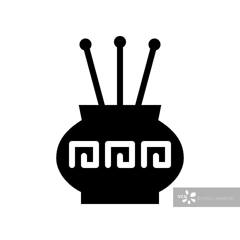 中国农历新年香炉实体图标图片素材