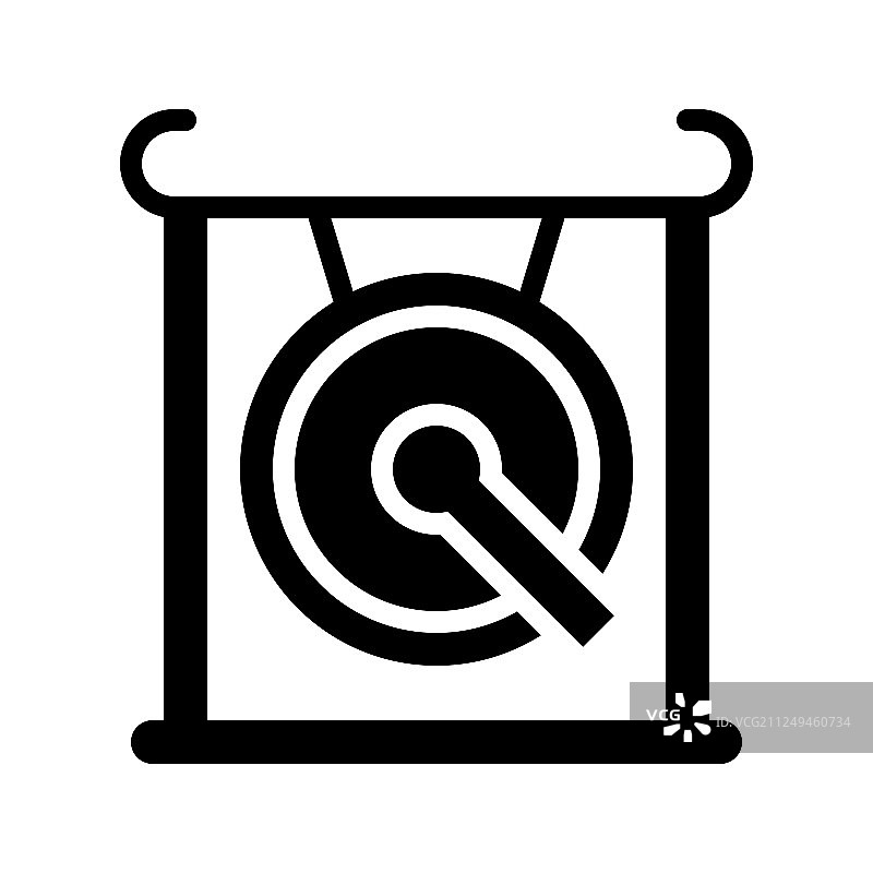 中国农历新年锣 солид икона图片素材