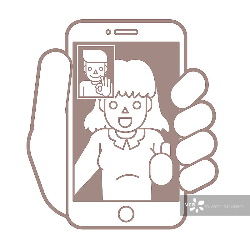 男女在线聊天图标图片素材