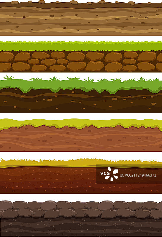 卡通无缝广阔景观地面图片素材