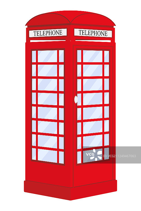 红色电话亭图片素材