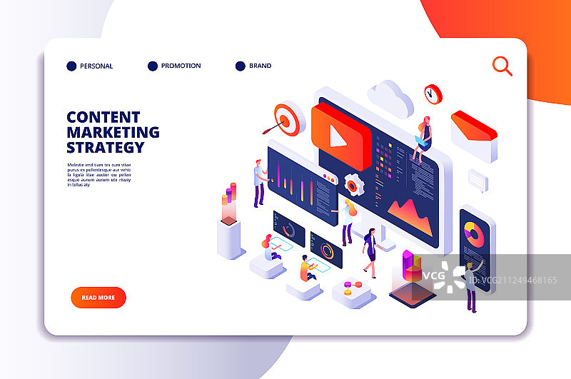 内容营销落地页内容创作图片素材