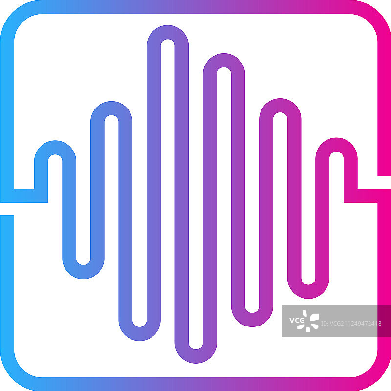 波浪音乐logo图标设计图片素材