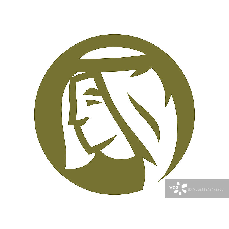 阿拉伯男子轮廓标志图片素材