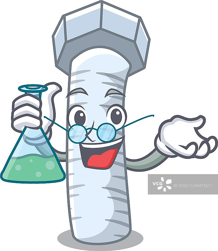 教授金属螺栓吉祥物图片素材