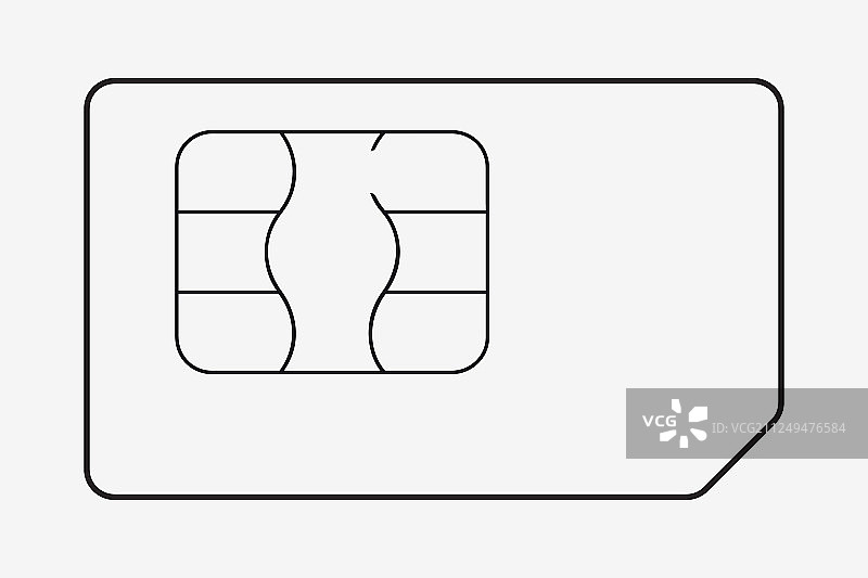SIM卡手机芯片写实图标图片素材