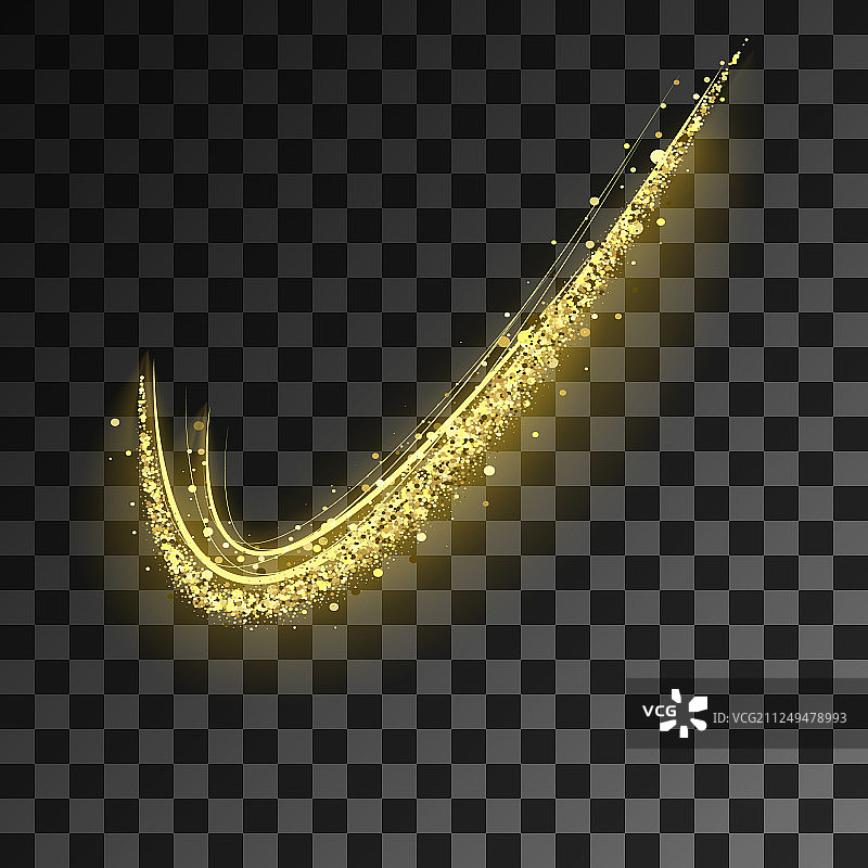 金色闪光星尘轨迹图片素材