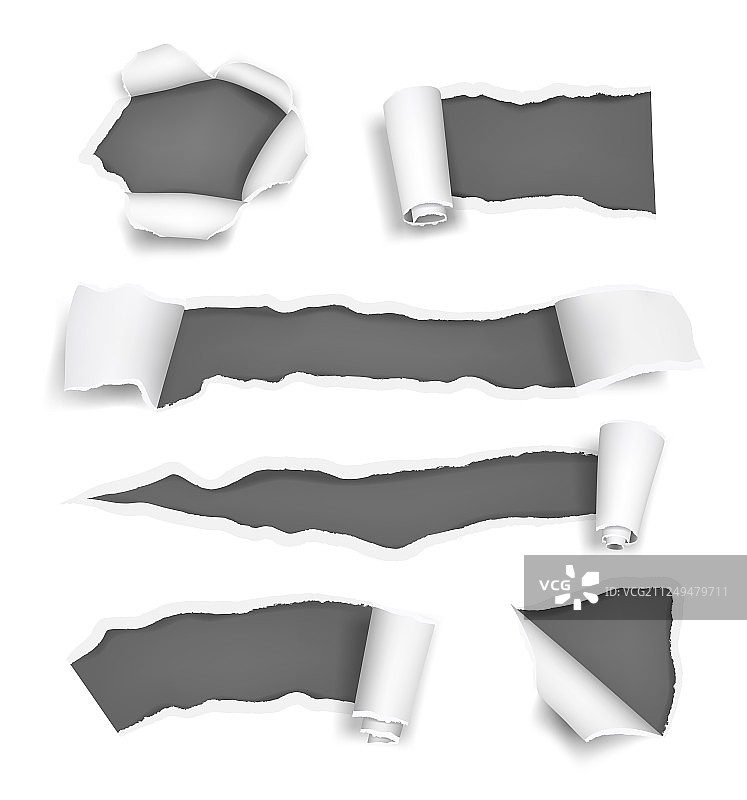 纸张破洞撕裂效果图片素材