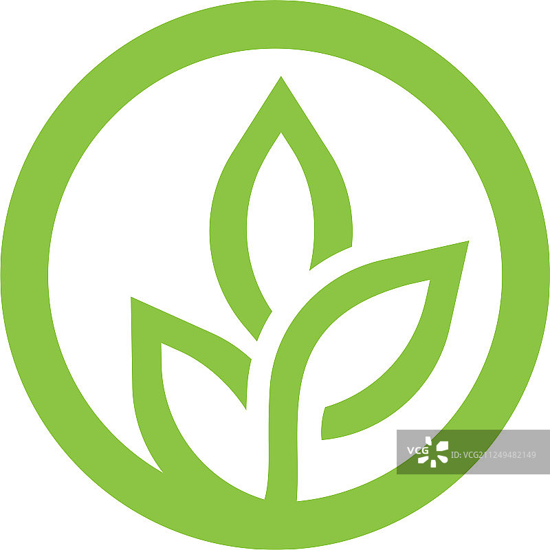 树叶生态自然logo模板图片素材