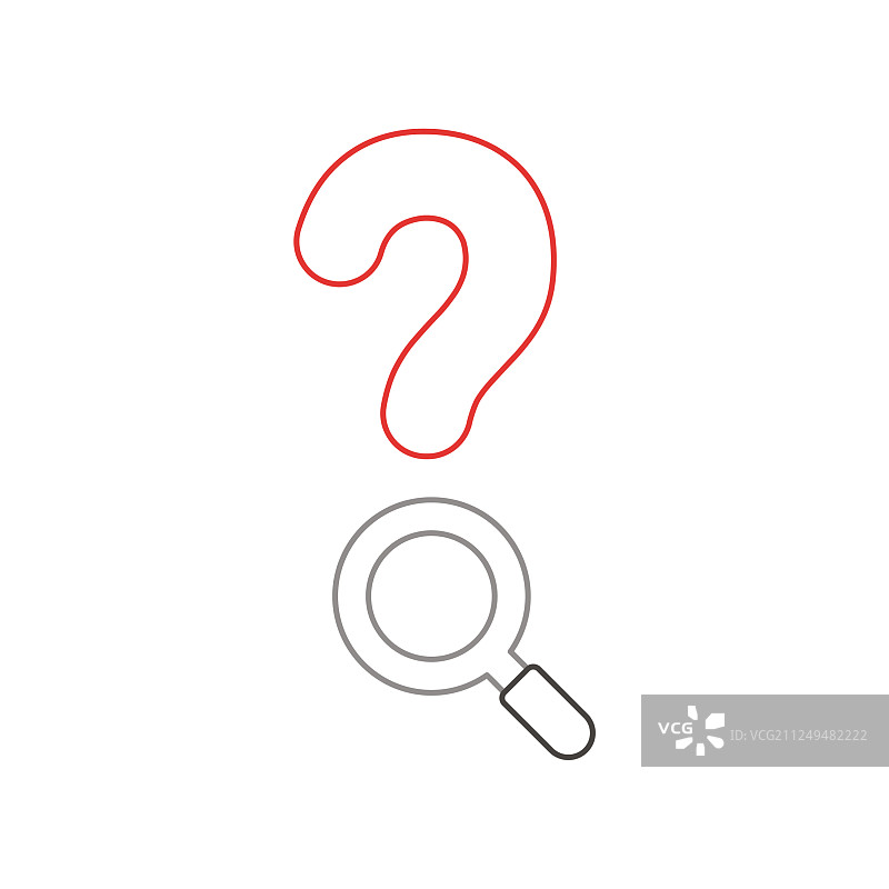 放大镜问号图标概念图片素材